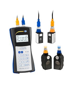 TDS 100HS - Débitmètre portable à ultrasons pour tuyaux de 20 à 108 mm - PCE Instruments
