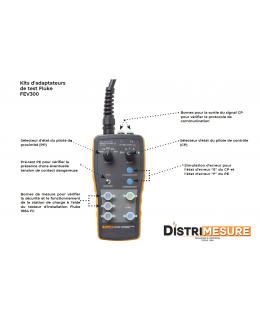 FLK-FEV300-CON-TY2 - Fiche de raccordement de type 2 pour testeur de charge IRVE FEV300 - FLUKE