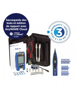 POEPRO-KIT - Lot testeur de PoE et de câblages avec terminaisons et sonde de tonalités - TREND NETWORKS