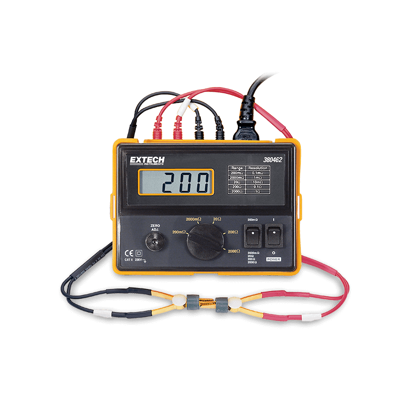 380462 (version étalonné) Milliohmmètre portable 100mA Extech