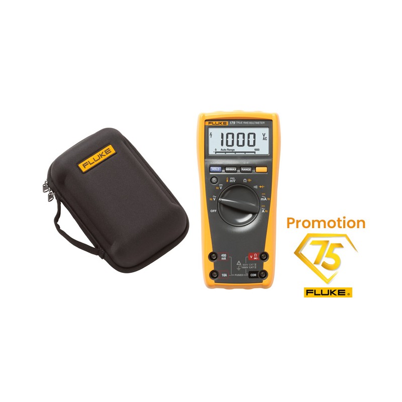 FLK-179 EGFID/C11XT - Multimètre numérique TRMS Fluke 179 avec mallette  Fluke C11XT - FLUKE - Distrimesure