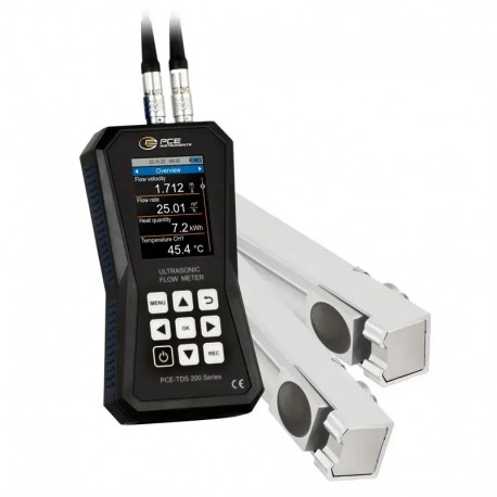 TDS 200+ L - Débitmètre portable à ultrasons avec capteurs DN 300 à 6000 - Fonction température - PCE Instruments