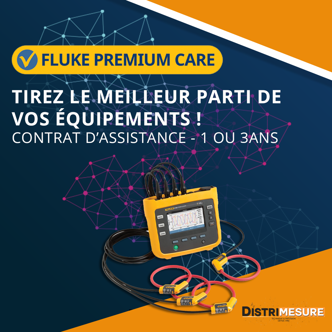 Programme d´assistance Fluke Premium Care 1 ou 3 ans pour série 173x -  Analyseur de réseaux - Distrimesure