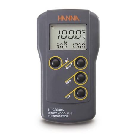 HI93005 - Thermomètre thermocouple K de précision étanche et compact, 1 entrée de sonde - HANNA INSTRUMENTS