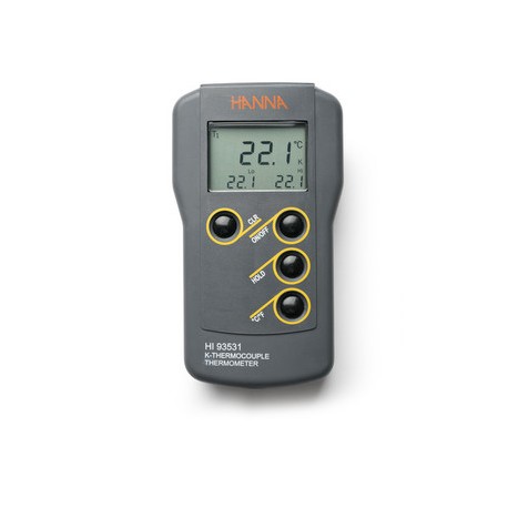 HI93531- Thermomètre compact étanche à thermocouple type K °C/°F, min/max, HOLD, coffret - HANNA INSTRUMENTS