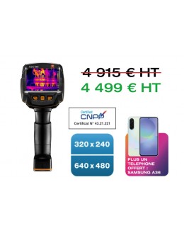 TESTO 883-2 - Caméra thermique grand-angle intelligente 76 800 pixels - 650°C / ˂ 40 mK - Testo 0560 8836