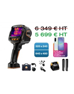 Kit TESTO 883-2 - Caméra thermique intelligente 76 800 pixels - 650°C / ˂ 40 mK avec 2 objectifs et accesoires- Testo