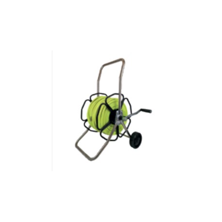 HRM400-8-AS-PRO-HIVIZ – Metal hose reel on wheels with HIVIZ 8mm / 100 m hose