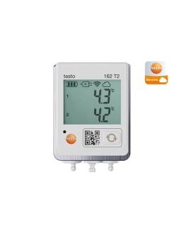 testo 162 T2 - Enregistreur de données en ligne avec afficheur et 2 raccords pour sondes de température CTN