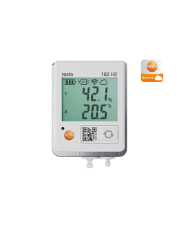 testo 162 H2 - Enregistreur de données en ligne avec afficheur et raccord pour sonde de température et d’humidité