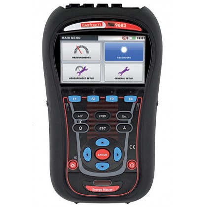 MW9683 -Analyseur de puissance et de qualité d'énergie 3U/4I, écran couleur, USB - SEFRAM