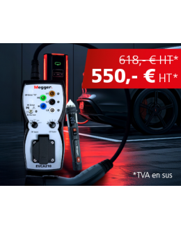 Kit installateur IRVE – Adaptateur bornes de recharge EVCA210 & Détecteur de tension VF-T5 – Megger