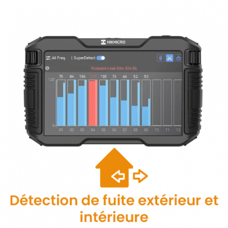 AD22P – Détecteur de fuite acoustique SuperDetect – Capteurs intérieur/extérieur – 200-16000 Hz – HIKMICRO