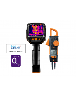 Kit caméra thermique 320x240 px & pince ampèremétrique TRMS Bluetooth – testo 883-1 + testo 770-3 – Testo