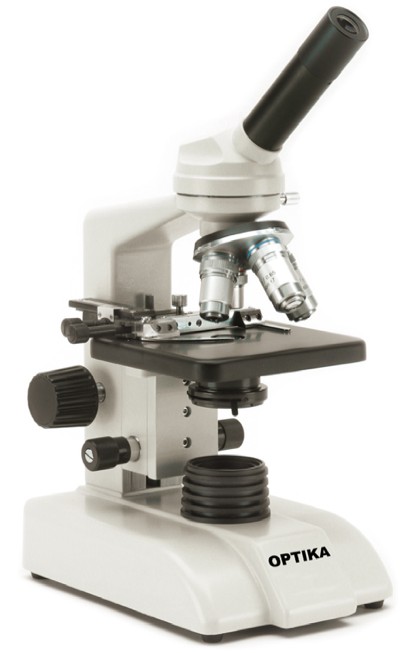 B-120 Microscope monoculaire, WF10x/18mm, Achro. DIN 4x, 10x, 40x
