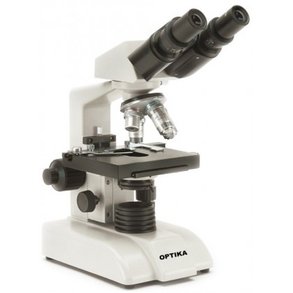 B-130 Microscope binoculaire, WF10x/18mm, Achro. DIN 4x, 10x, 40x et 100x, 125x130mm, O.N 1.25, Néon fluo. 5W - OPTIKA