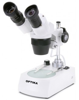 ST-40-2L Stéréomicroscope 20x-40x, éclairage incident & transmis, tête inclinée et rotative sur 360° - OPTIKA