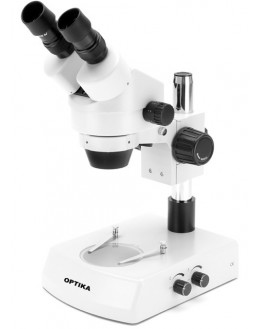 SZM-1 Stéréomicroscope à zoom binoculaire 7x...45x, éclairage halogène incident & transmis - OPTIKA