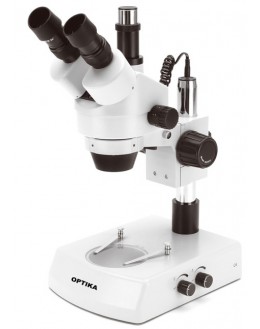 Stereomicroscope SZM-2 Zoom Trinocular 7x ... 45x, incident & transmitted light halogen - OPTIKA