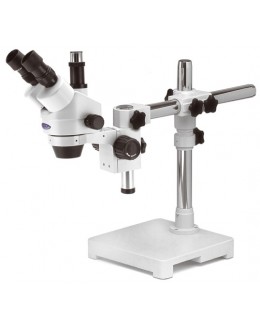 Stereomicroscope SZM-4 Zoom Trinocular 7x ... 45x, heavy stand-off arm - OPTIKA