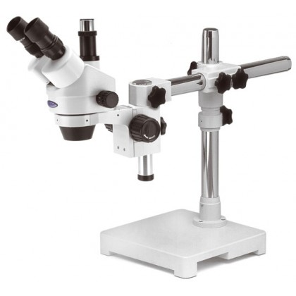 SZM-4 Stéréomicroscope à zoom trinoculaire 7x...45x, statif lourd à bras déporté - OPTIKA