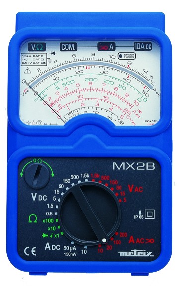 MX2BT - Multimètre analogique portable + pince MINI01 + testeur à leds TX01  + mallette - METRIX - Distrimesure