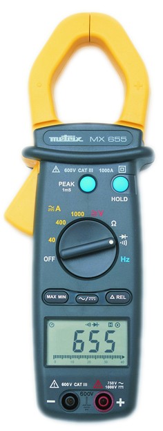 MX655 - 1000 A Clamp Meter AC / DC 40mm - METRIX Pinces ampèremétriques  avec afficheur Pinces - Distrimesure