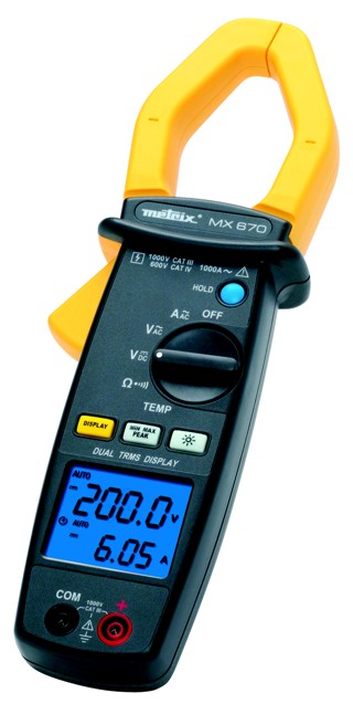 MX670 - Pince multimètre 100A - 1000A AC bi afficheur 10000 points - METRIX  - Distrimesure