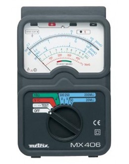 Megohmètre analogique 50-250-500Vdc avec commande par sonde déportée - controleur d'isolement -METRIX - MX406B