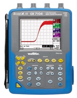 OX7104BCK - Digital oscilloscope 4x100Mhz 2.5 GS / s color screen, ethernet + software + bag - METRIX