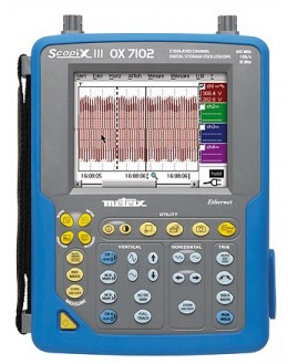 OX7202CSD - Oscilloscope portable 2x200Mhz écran couleur, ethernet - METRIX