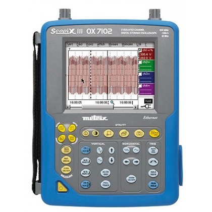 OX7202CSD - Oscilloscope portable 2x200Mhz écran couleur, ethernet - METRIX