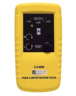 Testeur de rotation de phase et/ou moteur - CHAUVIN ARNOUX - CA6609 - P01191305