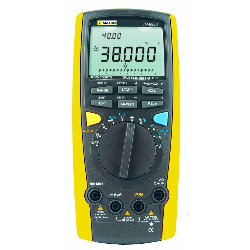 Multimètre numérique TRMS 6000Pts 1000V AC/DC - IM9916B - MIMELEC