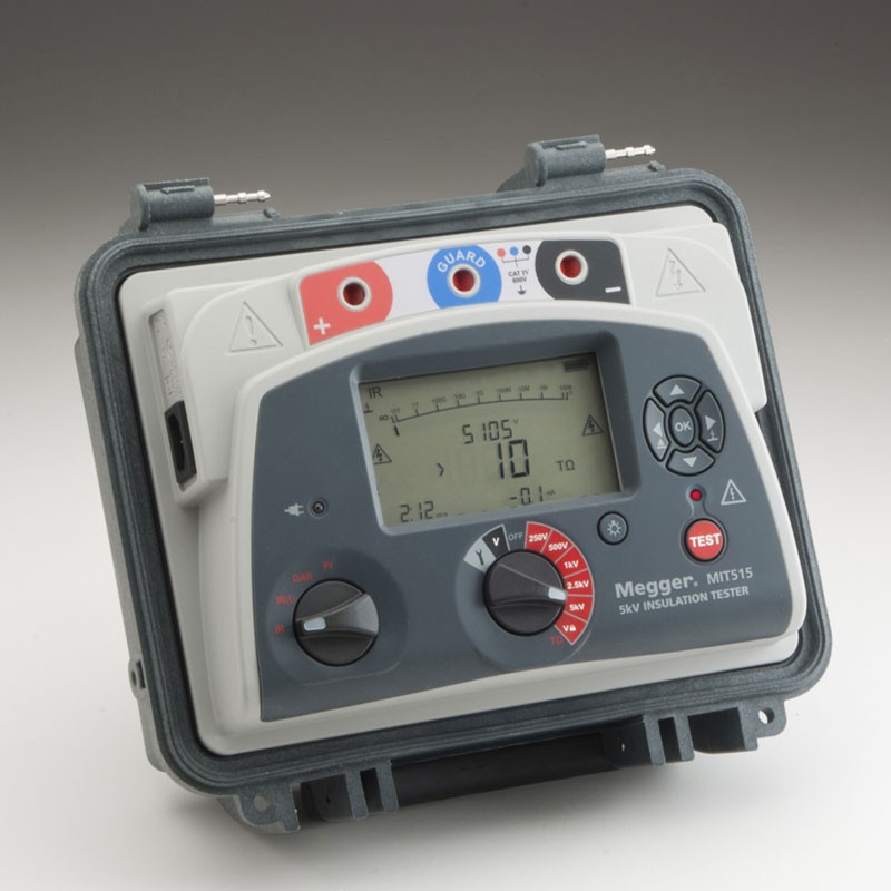 Testeur d'isolement 5Kv - MEGGER - 1001-937 - MIT515 - isolamètre analogique  digital - Distrimesure
