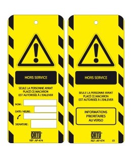 AP-474 - Affichettes Hors service (lot de 10) - CATU