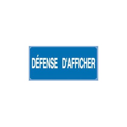 AM-910 - Affiche Défense d'afficher - CATU