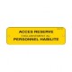AM-913/2 - Affiche accès réservé au personnel habilité - CATU