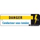 AM-131/2 - Affiche avertissement Danger conducteur sous tension - CATU