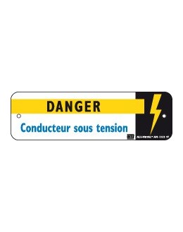 AM-131/2 - Affiche avertissement Danger conducteur sous tension (lot de 5) - CATU