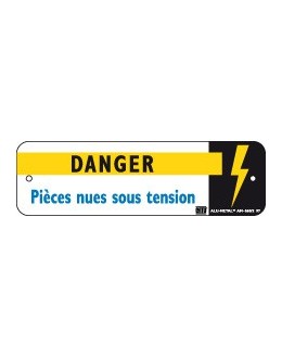 AM-560/2 - Affiche avertissement Danger pièces nues sous tension (lot de 5) - CATU