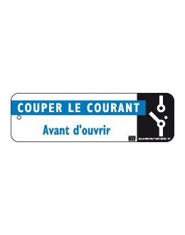 AM-264/2 - Affiche Couper le courant avant d'ouvrir (lot de 5)- CATU