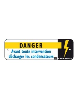 AM-282/2 - Affiche Danger décharger les condensateurs - CATU