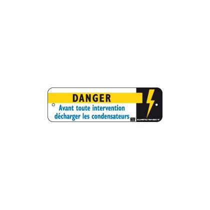 AM-282/2 - Affiche Danger décharger les condensateurs - CATU