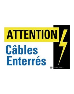 Affiche Attention câbles enterrés - CATU - AM-63
