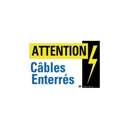 AM-63 - Affiche Attention câbles enterrés - CATU