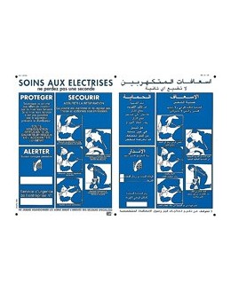 AM-20-FM - Affiche Soins aux électrisés Français-Arabe - CATU