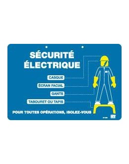 AP-206 - Affiche réglementaire sécurité électrique (lot de 5) - CATU
