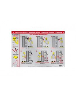 AM-510-BT - Lot de 5 - Affiche réglementaire travaux électriques - CATU