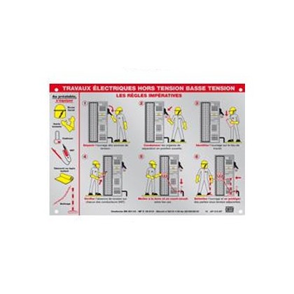 AM-510-BT - Affiche réglementaire travaux électriques - CATU